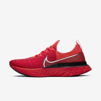 Nike React Infinity Run Flyknit - Férfi Túracipő - Világos Piros/Fekete/Piros/Fehér